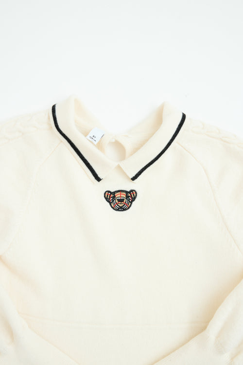 Burberry Kids Wool Knit Shirt Dress