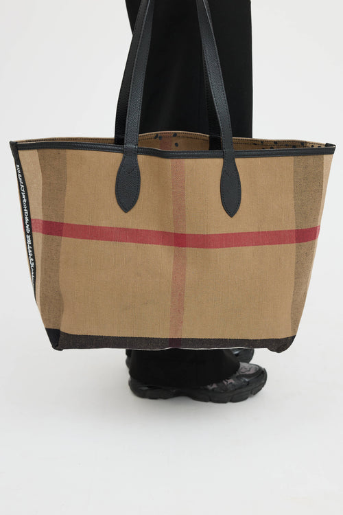 Burberry Reversible Doodle Check Bag