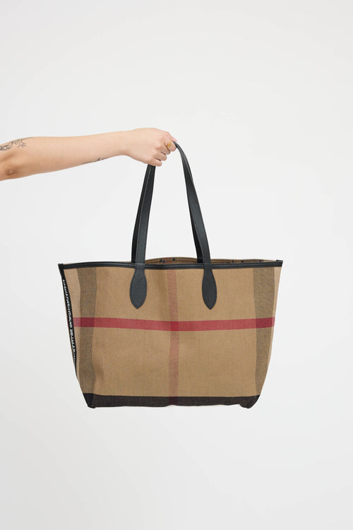 Burberry Reversible Doodle Check Bag