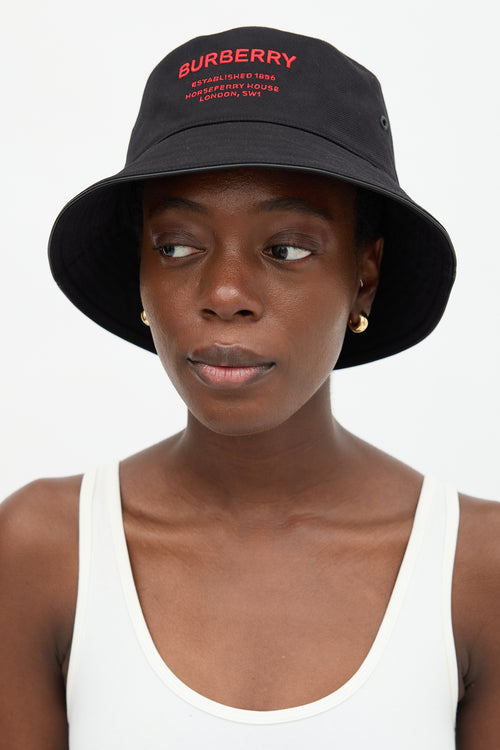 Burberry Embroidered Horseferry Bucket Hat