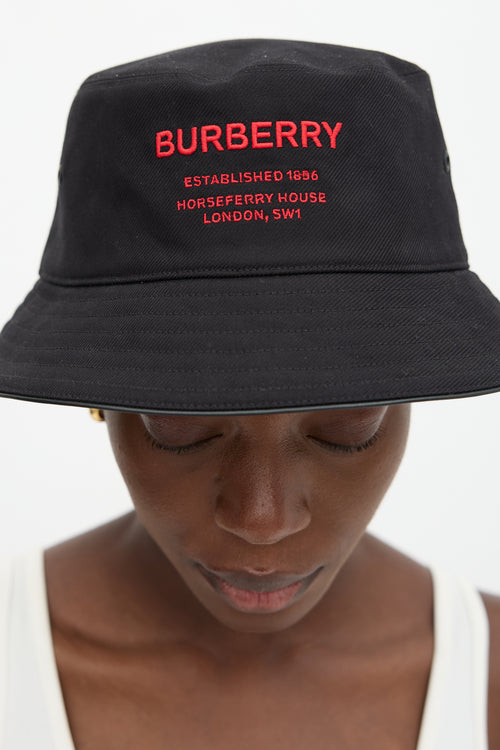 Burberry Embroidered Horseferry Bucket Hat