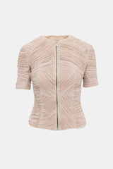 Burberry FW 2010 Gathered Zip Shirt