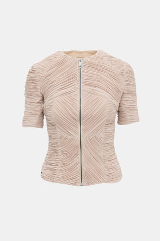 Burberry FW 2010 Gathered Zip Shirt