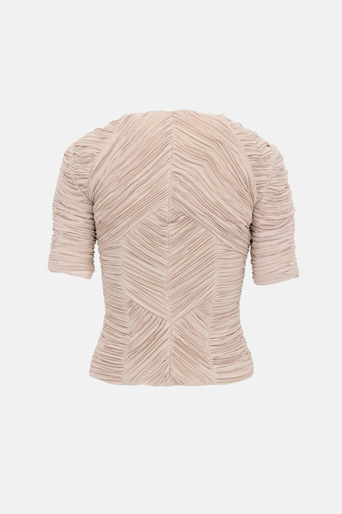 Burberry FW 2010 Gathered Zip Shirt