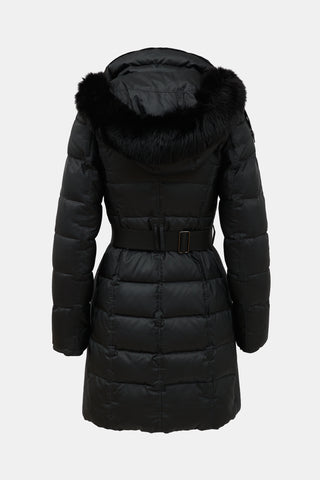 Burberry Fur Trimmed Puffer Coat