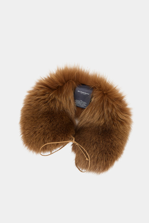 Burberry Fur Collar Scarf