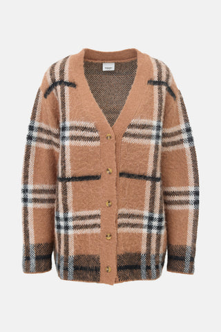 Burberry Fuzzy Check Cardigan