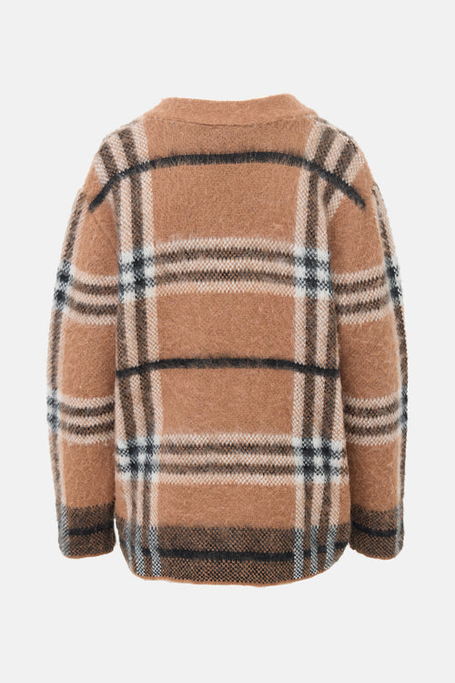 Burberry Fuzzy Check Cardigan