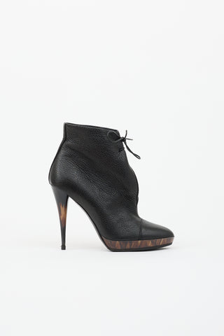 Burberry Grained Leather Ankle Boot