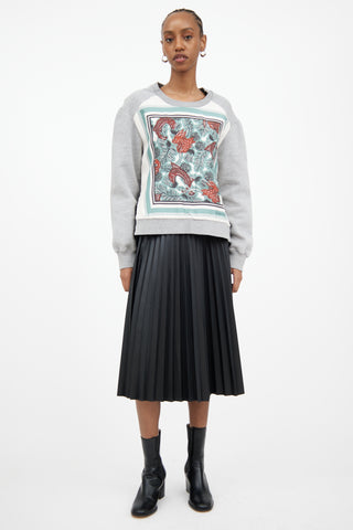 Burberry Light Grey & Multi Mente Beast Sweatshirt