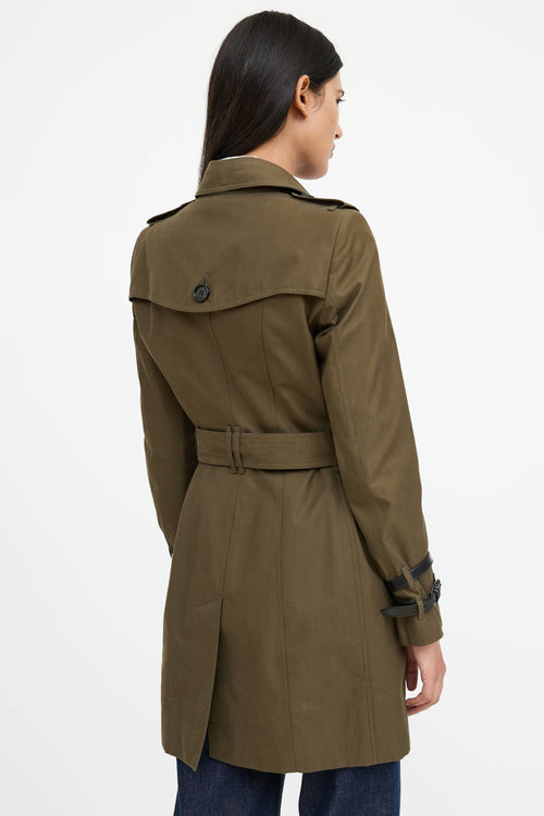 Burberry Double Breasted Belted Trench Coat