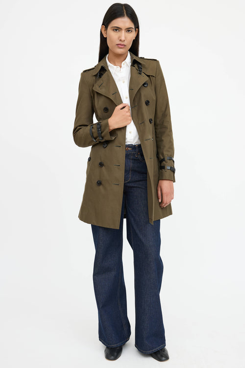 Burberry Double Breasted Belted Trench Coat