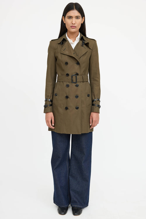 Burberry Double Breasted Belted Trench Coat