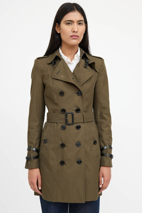 Burberry Double Breasted Belted Trench Coat