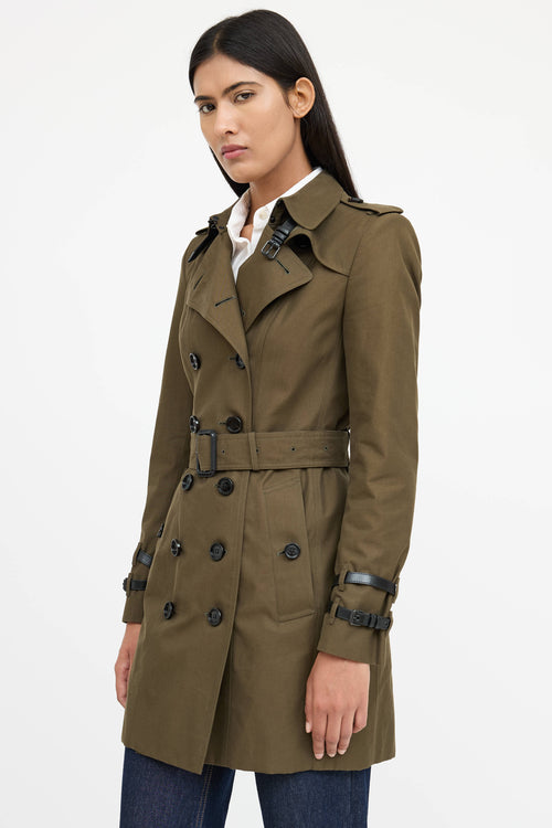 Burberry Double Breasted Belted Trench Coat