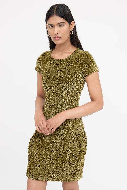 Burberry Textured Velvet  Dress