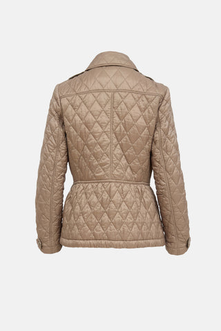 Burberry Quilted Peplum Jacket