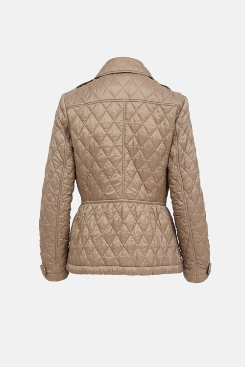 Burberry Quilted Peplum Jacket