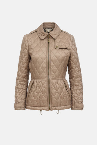 Burberry Quilted Peplum Jacket