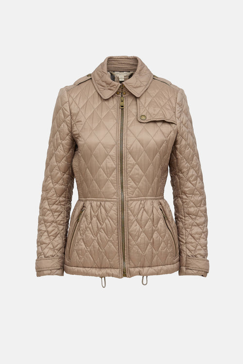 Burberry Quilted Peplum Jacket