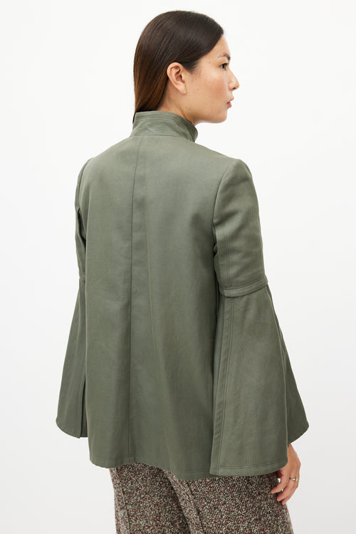 Burberry Green & Silver Military Jacket