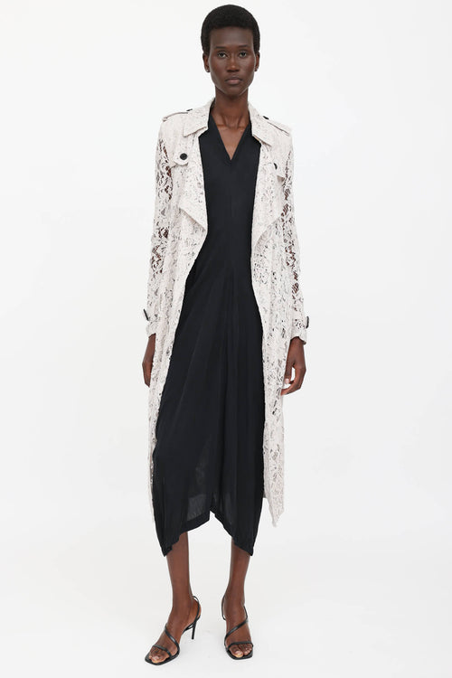 Lace Trench Coat