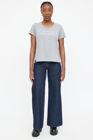 Burberry Flocked Logo T-Shirt