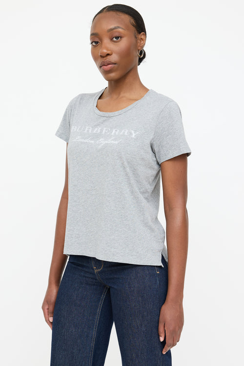 Burberry Flocked Logo T-Shirt