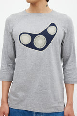 Burberry Grey & Multicolour Logo Top