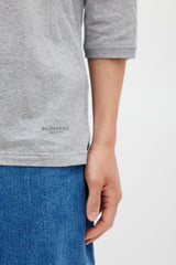 Burberry Grey & Multicolour Logo Top