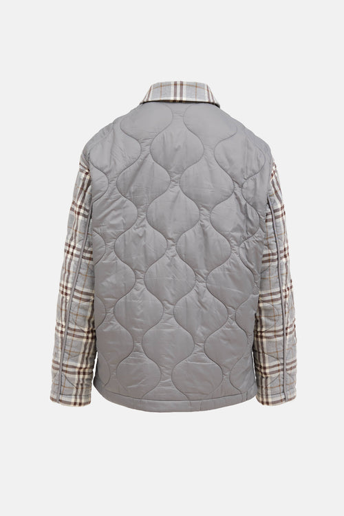 BurberryQuilted Plaid Overshirt