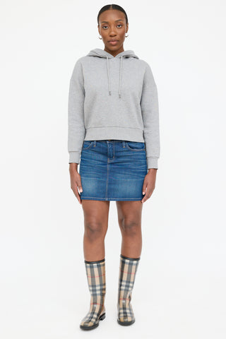 Burberry Embroidered Logo Hoodie