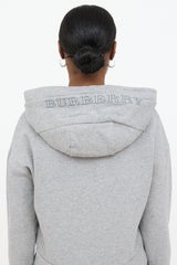 Burberry Embroidered Logo Hoodie