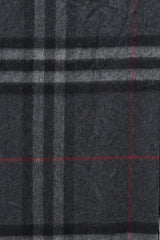 Burberry Grey & Red Nova Check Cashmere Scarf