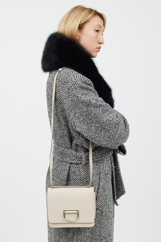 Burberry Grey & Silver D-Ring Leather Bag