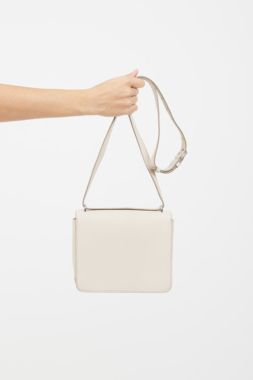Burberry Grey & Silver D-Ring Leather Bag