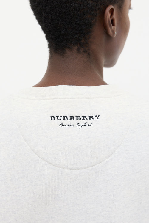 Burberry Grey & White Lace Sweatshirt