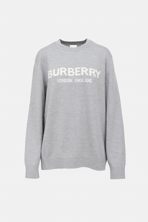 Burberry Wool Fennell Knit Logo Sweater