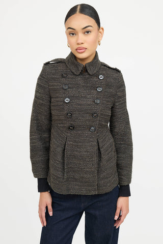 Burberry Textured Pea Coat