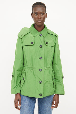 Burberry Green Nylon Utility Jacket