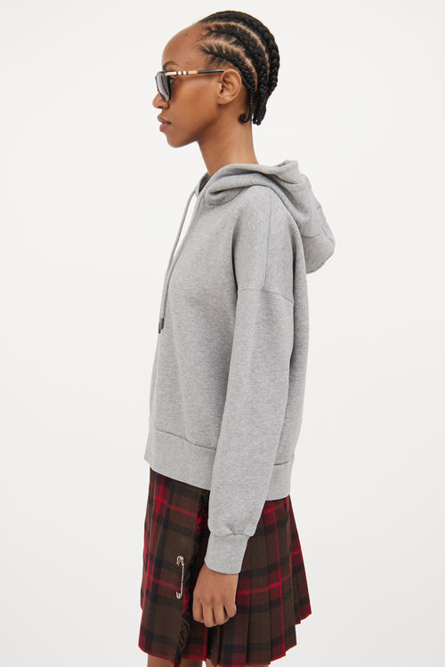 Burberry Light Grey Logo Hoodie