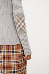 Burberry Grey Knit Zip Sweater