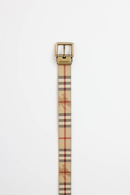 Burberry Haymarket Check Reversible Belt