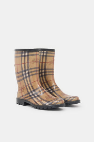 Burberry Haymarket Check Rain Boot