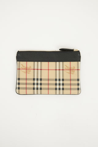 Burberry Haymarket Zip Pouch