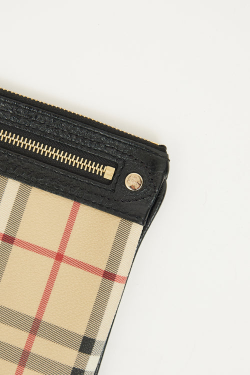 Burberry Haymarket Zip Pouch