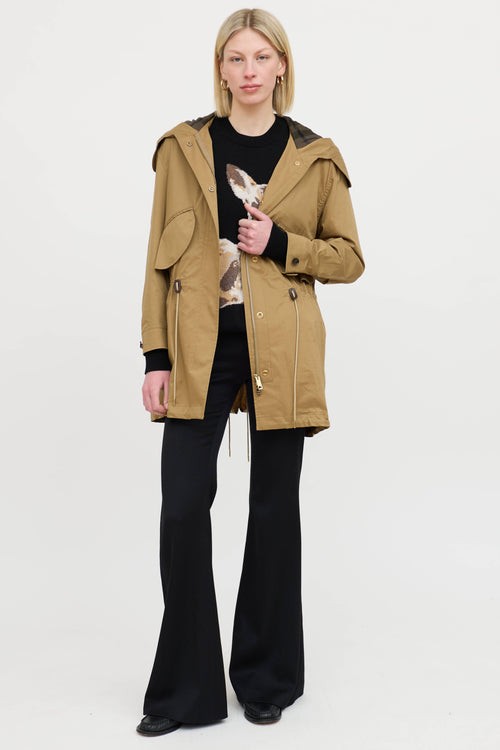 BurberryDrawstring Parka Coat