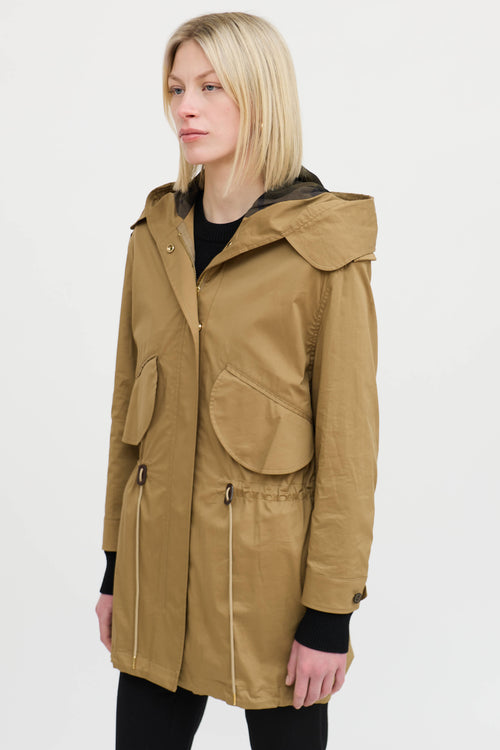 BurberryDrawstring Parka Coat