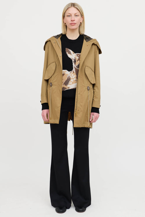 BurberryDrawstring Parka Coat