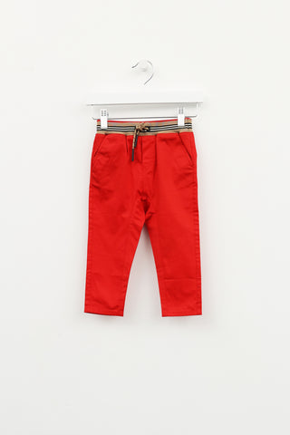 Burberry Kids Red Pants